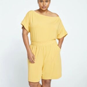 Universal Standard UltimateS Lounge Shorts in Custard